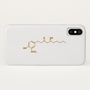 Funda Para iPhone X Fórmula química de la Molécula Ginger Gingerol