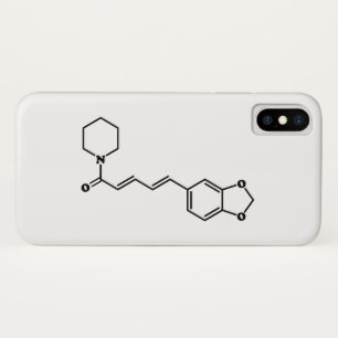 Funda Para iPhone X Fórmula química molecular de pimienta negra