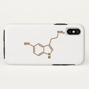 Funda Para iPhone XS Fórmula química molecular de serotonina