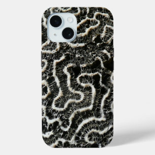 Funda Para iPhone 15 Foto abstracta de la naturaleza Coral negro y blan