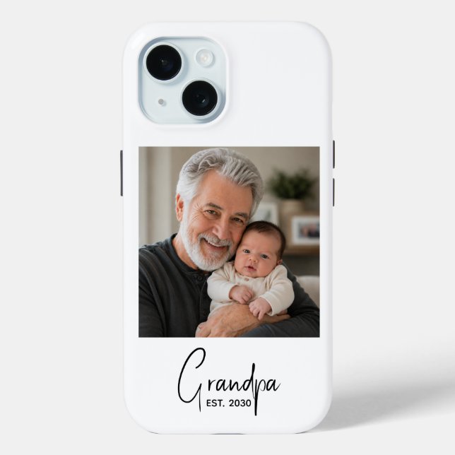 Funda De Case-Mate Para iPhone Foto de Abuelo Estableció Escritura (Reverso )