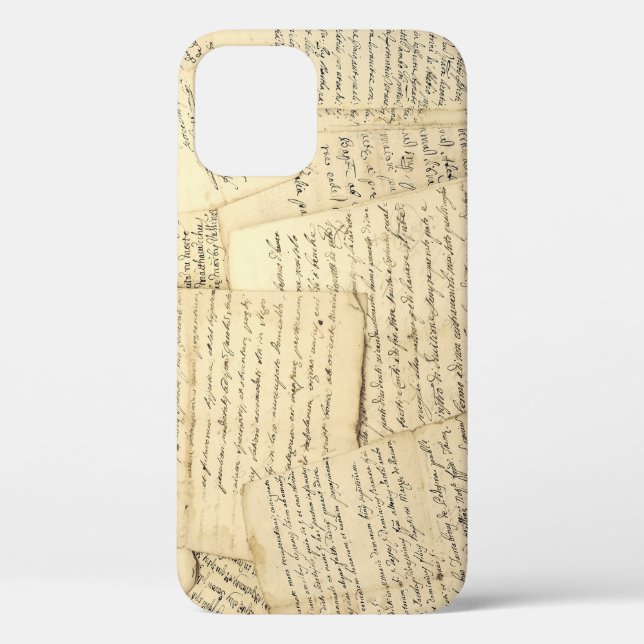 Funda De Case-Mate Para iPhone Foto de antiguos manuscritos de época (Reverso )