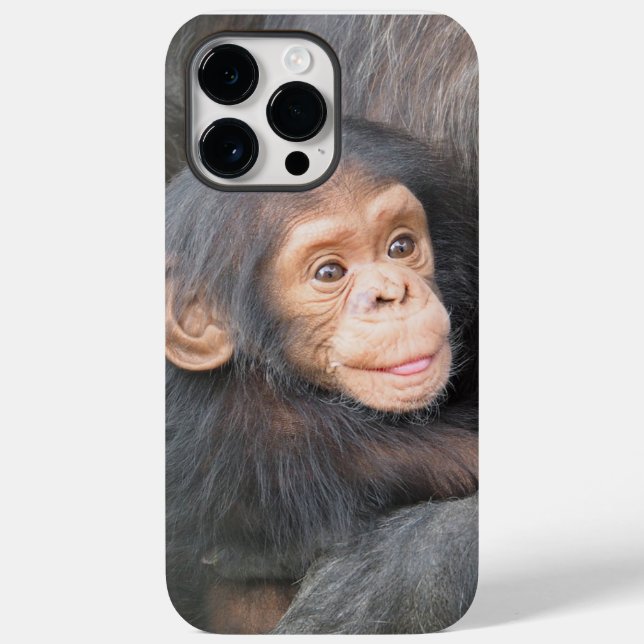 Funda De Case-Mate Para iPhone Foto de chimpancé de bebé lindo (Reverso )