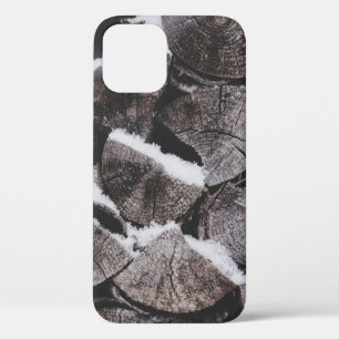 Funda Para iPhone 12 Foto de cierre de la pila de leña
