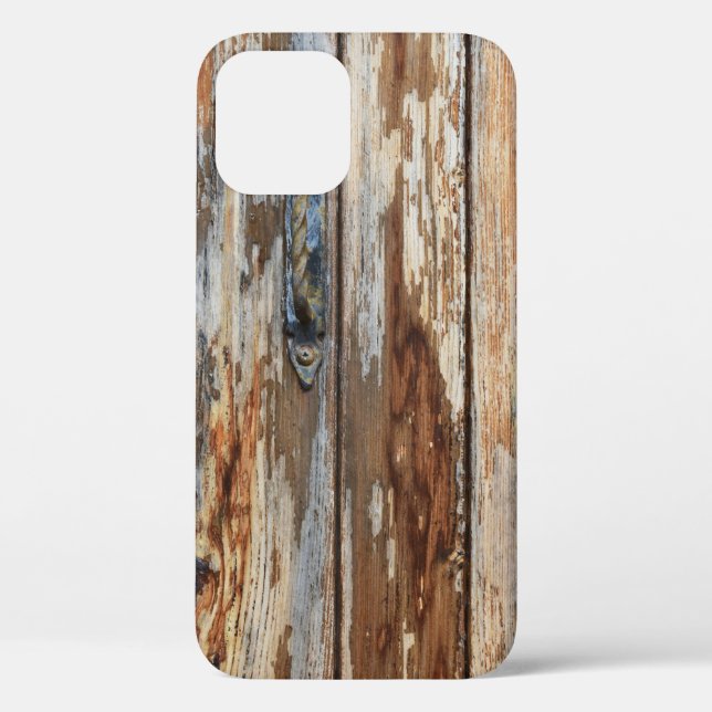 Funda De Case-Mate Para iPhone Foto de clausura de tablero de madera marrón (Reverso )