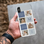 Funda Para iPhone XS Max Foto de colección moderna y regalo del Día de los<br><div class="desc">Modern Collage Photo & Blue Happy Fathers Day Gift es un regalo personalizado y reflexivo para celebrar al hombre especial en tu vida en el Día del Padre. El regalo incluye un marco de fotografía de collage muy bien diseñado con espacio para múltiples imágenes, que permite capturar y mostrar tus...</div>