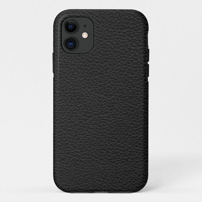 Funda De Case-Mate Para iPhone Foto de cuero negro. (Reverso)