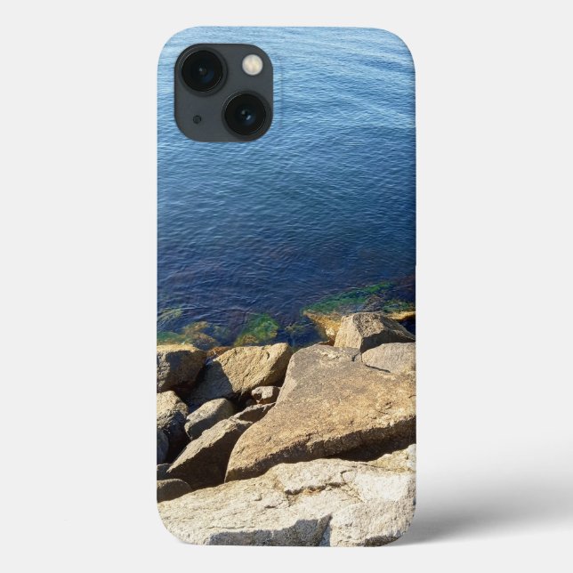 Funda De Case-Mate Para iPhone Foto de Deep Blue Atlantic Ocean Rocky Cliff (Reverso)