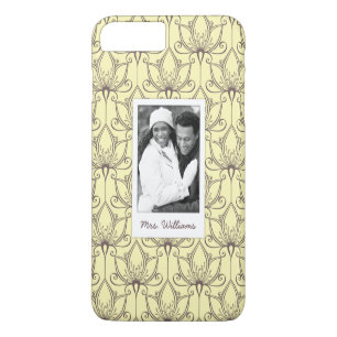 Funda Para iPhone 8 Plus/7 Plus Foto de encargo y estampado de flores poner crema