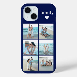 Funda Para iPhone 15 Foto de familia 6 Azul marino