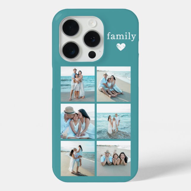Funda De Case-Mate Para iPhone Foto de Familia 6 Verde Azul (Reverso )