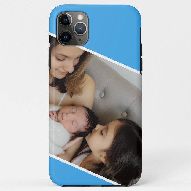Funda De Case-Mate Para iPhone Foto de familia azul  (Reverso)