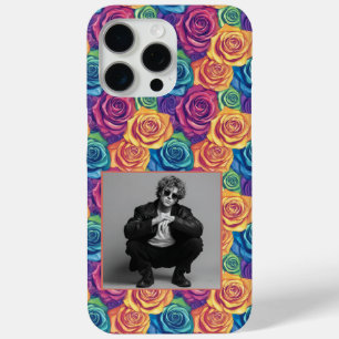 Funda Para iPhone 15 Pro Max Foto de flor de rosa de fiesta de cumpleaños con e