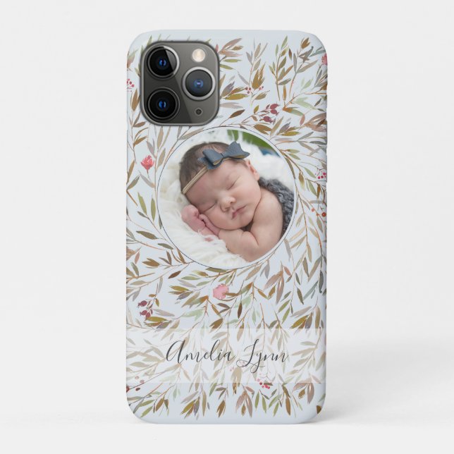 Funda De Case-Mate Para iPhone Foto de Floral Wreath personalizada (Reverso)