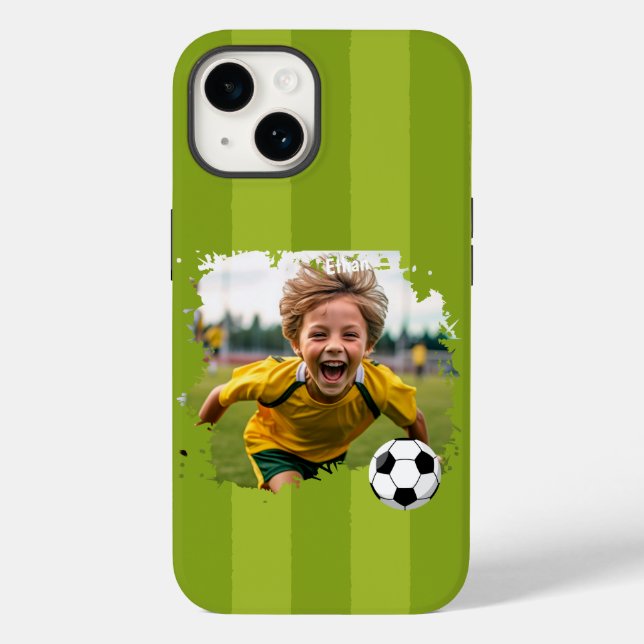 Funda De Case-Mate Para iPhone Foto de fútbol personalizada - Nombre e imagen per (Reverso )