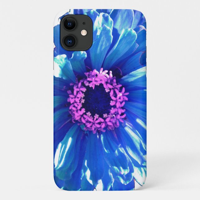 Funda De Case-Mate Para iPhone Foto de girasol azul margarita (Reverso)