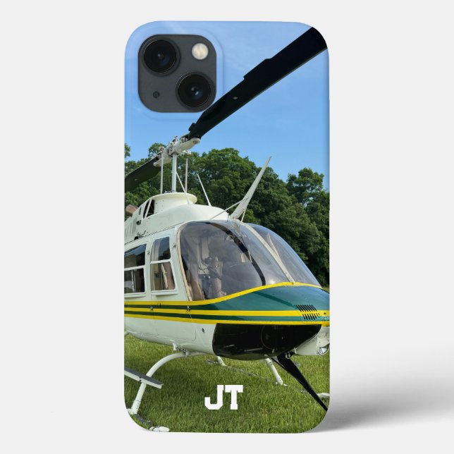 Funda De Case-Mate Para iPhone Foto de helicóptero monogramo, Guay y aviación ele (Reverso)
