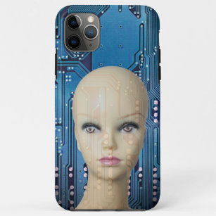 Funda Para iPhone 11 Pro Max Foto de inteligencia artificial de Guay Blue Woman