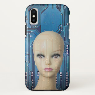 Funda Para iPhone XS Foto de inteligencia artificial de Guay Blue Woman