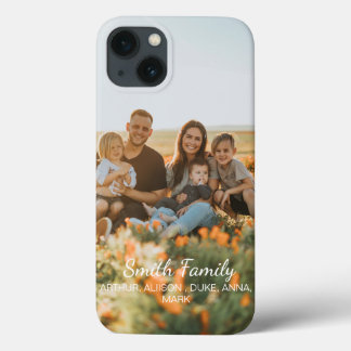 Funda Para iPhone 13 Foto de la familia de personalizados con nombres p