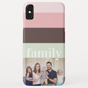 Funda Para iPhone XS Max Foto de la familia verde y marrón rosa