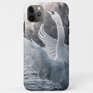 Funda Para iPhone 11 Pro Max Foto de la naturaleza del cisne blanco