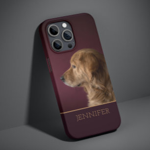 Funda Para iPhone 14 Plus De Case-Mate Foto de mascota de perro Retriever Dorado Nombre p