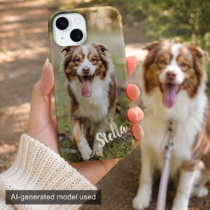 Funda Para iPhone 15 Foto de mascota personalizada con nombre