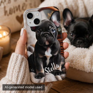 Funda Para iPhone 15 Foto de mascota personalizada con nombre