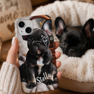 Funda Para iPhone 15 Foto de mascota personalizada con nombre