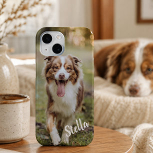 Funda Para iPhone 15 Foto de mascota personalizada con nombre