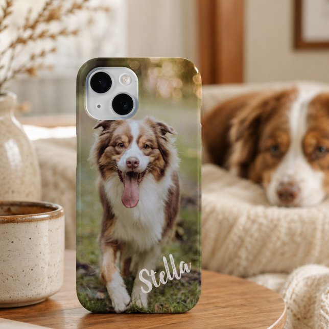 Funda De Case-Mate Para iPhone Foto de mascota personalizada con nombre (Subido por el creador)