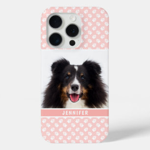 Funda Para iPhone 15 Pro Foto de Mascota Personalizado Rosado de Rubor con 