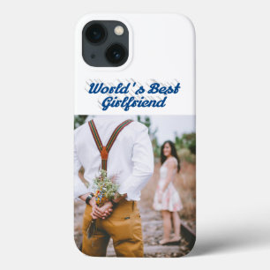 Funda Para iPhone 13 Foto de novia escritura azul marino