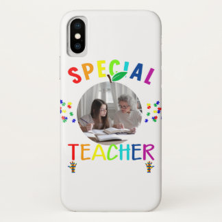 Funda Para iPhone X Foto de profesor especial inspirador