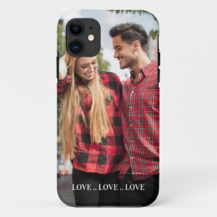 Funda Para iPhone 11 Foto de retrato Amor Amor Amor Personalizada