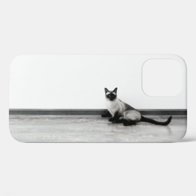 Funda De Case-Mate Para iPhone Foto de retrato de gato siamés CUTE (Reverso (Horizontal))