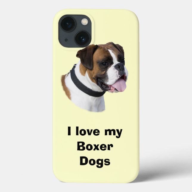 Funda De Case-Mate Para iPhone Foto de retrato de perro de Boxer (Reverso)