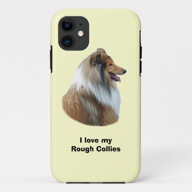 Funda De Case-Mate Para iPhone Foto de retrato de perro de Collie ruda (Reverso)