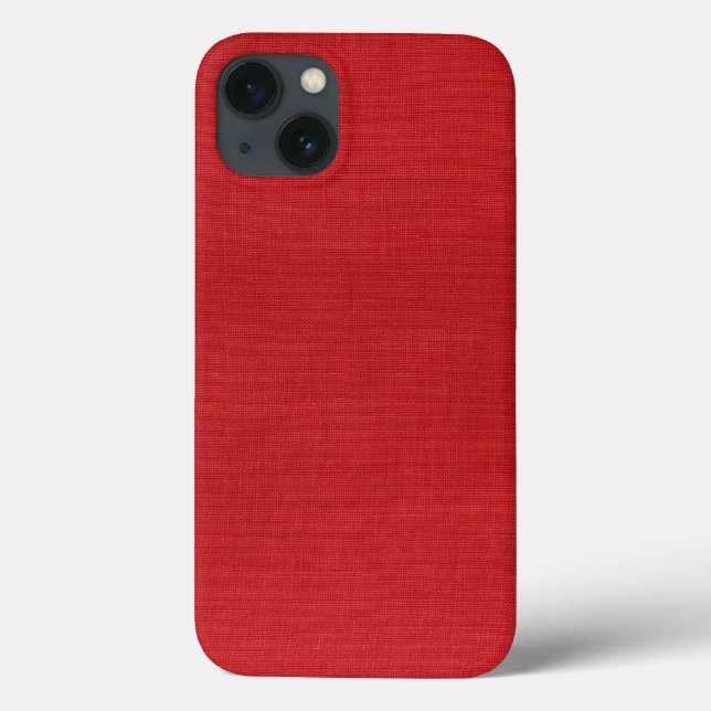 Funda De Case-Mate Para iPhone Foto de textura de lino rojo (Reverso)