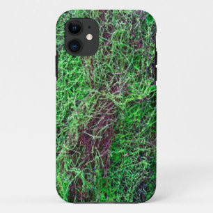 Funda Para iPhone 11 Foto de textura de musgo de bosque verde vibrante 