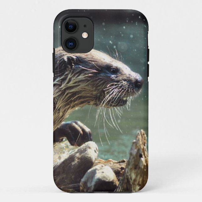 Funda De Case-Mate Para iPhone Foto de vida silvestre de River Otter (Reverso)