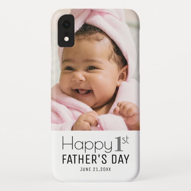 Funda De Case-Mate Para iPhone Foto del Personalizado del Día del Padre Feliz (Reverso)