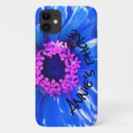 Funda Para iPhone 11 Foto floral azul margarita