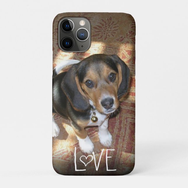 Funda De Case-Mate Para iPhone Foto Mascota personalizada Love Modern Cute (Reverso)