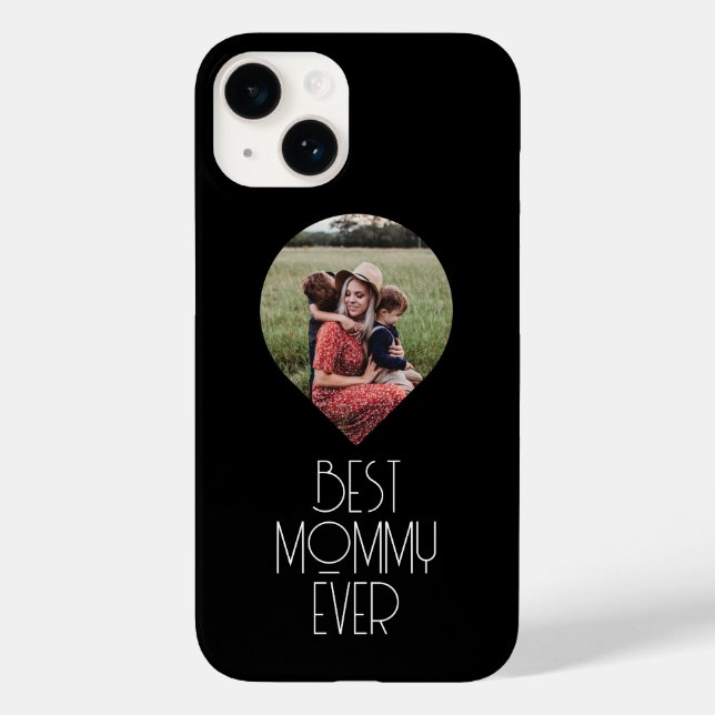 Funda De Case-Mate Para iPhone Foto Mejor Mommy Jamás Guión Moderno (Reverso )