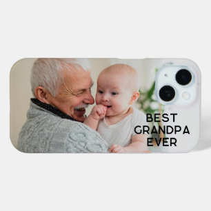 Funda Para iPhone 15 Foto minimalista en mayúsculas del mejor abuelo