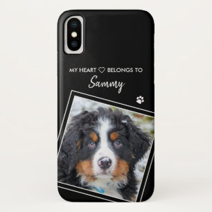 Funda Para iPhone X Foto moderna de perro Mascota negro