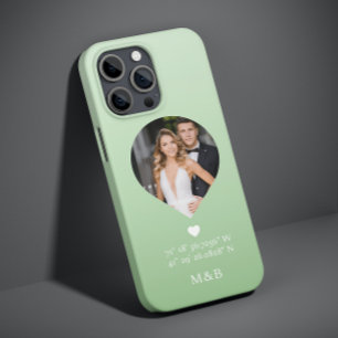 Funda Para iPhone 14 De Case-Mate Foto Monograma Corazón Romántico Coordenadas Moder