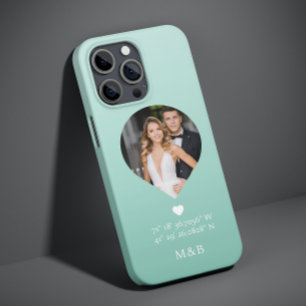 Funda Para iPhone 14 De Case-Mate Foto Monograma Corazón Romántico Coordenadas Moder